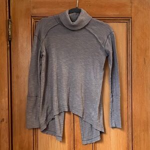 Free People Turtleneck Split-Back Tunic Top